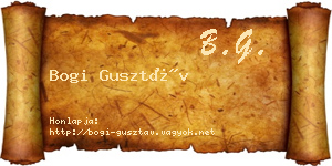 Bogi Gusztáv névjegykártya